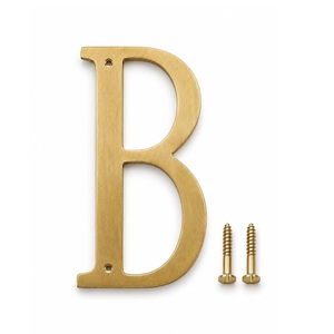 Lettre métallique B avec vis, lettre de l'alphabet pour plaque de nom de maison, porte principale, bureau, hôtel, signalétique de magasin, résistante à la rouille, finition dorée - Product Image 3