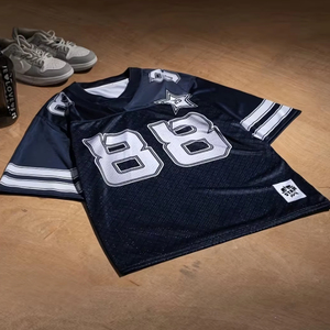 เสื้อเจอร์ซีย์ฟุตบอล ฮอกกี้ ซอคเกอร์ แบบสวม คอวี แขนกุด ผ้าโพลีเอสเตอร์ 100% ระบายอากาศ ป้องกันแบคทีเรีย ป้องกันรังสียูวี พิมพ์ลายดิจิตอลตามสั่ง ทรงหลวม - Product Image 1