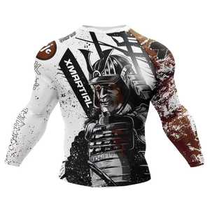 Rashguards personnalisés Samurai MMA pour enfants, 5 points de couture, panneaux en mesh pour une meilleure respirabilité - Product Image 1