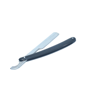 New Full Black Barber Shaving Straight <b>Razor</b> Straight Edged Barbers Shaver <b>Razors</b> With Free Leather Packing Custom Logo OEM - Product Image 1