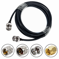 Câble coaxial RF à faible perte BNC vers BNC mâle RG8X pour antenne CB, 50 Ohm, SMA vers PL259 UHF, N TNC mâle SO239 UHF, câble d'extension d'antenne