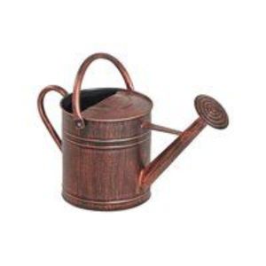 Regadera de Hierro Galvanizado Resistente a la Oxidación con Cabezal de Rociador en Forma de Rosa - Herramienta de Jardinería Decorativa de Estilo Rústico en Bronce Antiguo para Plantas - Product Image 1