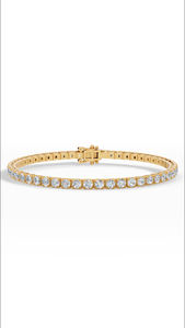 Bracelet tennis rond de 7 pouces avec diamants de laboratoire, or 10 carats, bijoux de luxe, fabricant et fournisseur en gros - Product Image 5