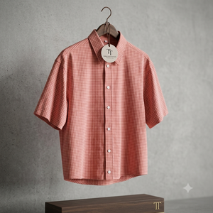 Camisa de franela a cuadros oversize de verano para hombre, estilo crop, con botones, personalizada al por mayor - Product Image 2