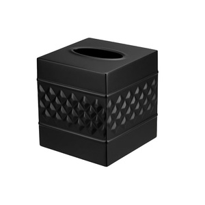 Boîte à mouchoirs en métal doré brossé, artisanale, avec bordure gaufrée, pour accessoires de salle de bain, cube à serviettes pour décoration moderne de la maison - Product Image 5