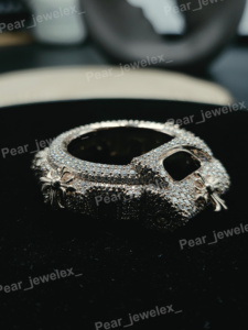 Iced Out <b>Watch</b> <b>Case</b> Rhodium Plated Cross Bezel For Fully Diamond Custom Moissanite Digital Men <b>Watch</b> Cover - Product Image 5