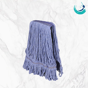 KSR High Quality Rectangular Blue Cotton Yarn Kentucky Mop Head 1" Blue Top Band Self-Wringer Reusable Wet Mopping for Floor - Product Image 3