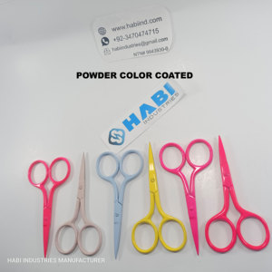 กรรไกรปักผ้าเคลือบสีฝุ่นทั้งตัว ใบมีดปลายทู่ สแตนเลส สกรีนโลโก้ได้  สำหรับคนถนัดขวา สีตามสั่ง งานฝีมือ - Product Image 2