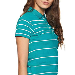 Camiseta de Manga Corta para Mujer, Tejida, Estampada, 100% Algodón, Transpirable, con Logotipo Bordado Personalizado, Precio Económico, Venta al Por Mayor - Product Image 3