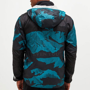 Men Winter Windbreaker <b>Jacket</b> Nylon Polyester Breathable High Quality Hooded Front Logo Color in Stock - Product Image 2
