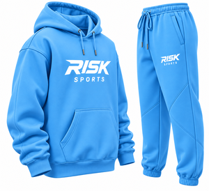 Ensemble jogging et sweat à capuche en polaire bleu pour homme avec poches – Tenue décontractée de sport - Product Image 3