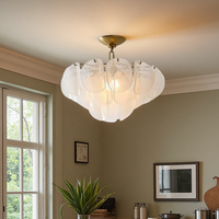 Lustre SIMIG de style moderne du milieu du siècle, luminaire de plafond pour hall d'entrée, avec lampe de plafond blanche unique pour salon, chambre à coucher, entrée