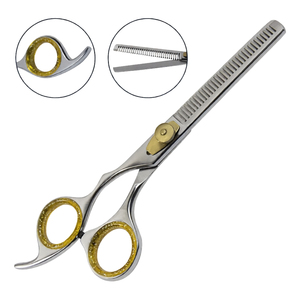 Tijeras de Entresacar con Logotipo Personalizado, Tamaño Personalizado, Acero Inoxidable Jiangsu 440C, Tijeras de Entresacar Profesionales para Barbería - Product Image 2