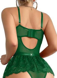 <b>Sexy</b> Lingerie Teddy Bodysuit Skirt <b>Set</b> - Product Image 2