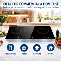 Table de cuisson à induction encastrable 3 feux avec plateau en verre, cuisinière électrique à poser, appareil de cuisine domestique