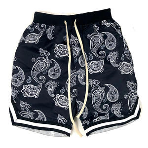 Shorts de basketball unisexe en velours côtelé côtelé style floral, coupe ample rétro, personnalisables, en maille, pour hommes et femmes - Product Image 6