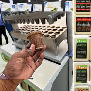 SPS Kalyan Machines Biodégradable Casuarina Arbre Feuilles Tasse À Thé Faisant La Machine Modèle SPSBP029 12V 6kW/120W/750W - Product Image 2