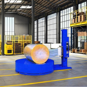 เครื่องพันฟิล์มยืดแบบกึ่งอัตโนมัติ ควบคุมด้วย PLC แรงดันไฟฟ้า 230V รับประกัน 1 ปี อายุการใช้งานยาวนาน สำหรับบรรจุภัณฑ์ไม้ - Product Image 1