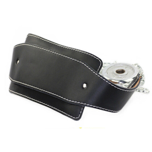 เข็มขัดยกน้ำหนักแบบจุ่มสำหรับออกกำลังกายในยิมทำจากหนังวัวพร้อมโซ่โลหะไม่ลื่นปกป้องแบบมืออาชีพ - Product Image 6