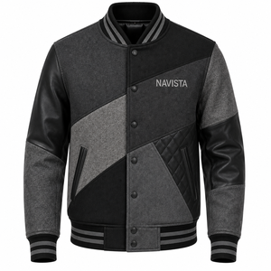New High Quality Coated Varsity <b>Jacket</b> for Men Front Custom Logo Lightweight Winter Fashionable Outdoor Anti-Bacterial Design - Product Image 5