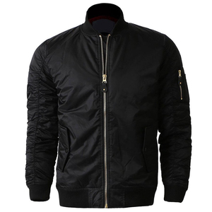 Chaqueta Bomber Casual para Hombre, Ligera, con Cierre Frontal, Chaqueta de Vuelo, Logotipo Personalizado, Prenda Exterior de Poliéster Premium, Proveedor OEM ODM de Fábrica - Product Image 1