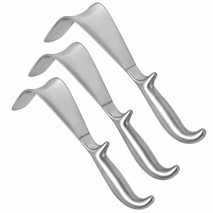 Ensemble de 3 rétracteurs vaginaux Doyen, tailles S, M, L, instruments chirurgicaux gynécologiques, acier inoxydable de qualité allemande, certifié CE - Product Image 5