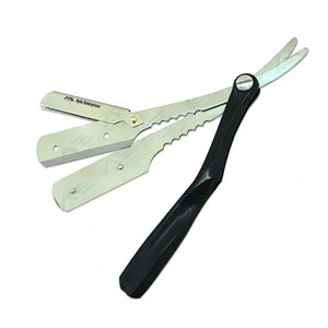 Navaja de Afeitar Recta de Acero Inoxidable Negra para Barbería, Navajas de Afeitar Manuales, Herramienta de Afeitado, Instrumentos de Belleza, Herramientas de Cuidado Personal - Product Image 1
