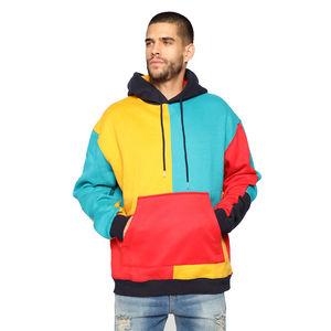Sudaderas con Capucha de Moda Urbana al por Mayor, Personalizables con Bloques de Color y Patrones, para Hombre, Corte Holgado Informal, Sudaderas de Forro Polar - Product Image 5