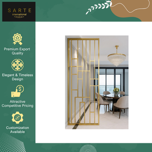 Panel Divisor de Habitaciones de Acero Inoxidable Moderno de Lujo, Cortado con Láser, con Burbujas de Agua, Plegable, Impermeable e Insonorizado - Product Image 2