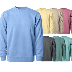 New Design 2021 Wholesale Custom Unisex Crew Neck French Terry Pigment <b>Sweatshirt</b> - Product Image 2