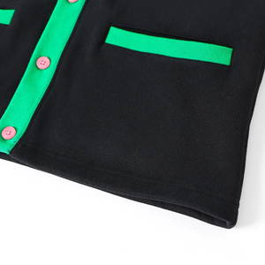 Custom AKA Black Fleece <b>Cardigan</b> Unisex Fit Black Green Pink <b>Button</b> Front Pockets Varsity Sorority Style for Bulk Team Orders - Product Image 4