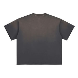 เสื้อยืดแฟชั่นใหม่ ทรงหลวม ผ้าคอตตอน 100% สไตล์วินเทจ พิมพ์ลายโลโก้ได้ตามสั่ง สำหรับผู้ชาย สไตล์เรโทร 220gsm ทรงโอเวอร์ไซส์ ดีไซน์ทำสีซีด - Product Image 2