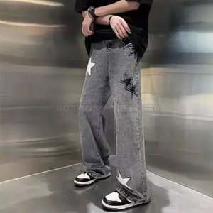 Premium Quality 100% Cotton Eco-Friendly & Breathable Baggy <b>Jeans</b> <b>for</b> Custom Logo Embroidery Relaxed Fit <b>Men</b> Casual Clothing - Product Image 3