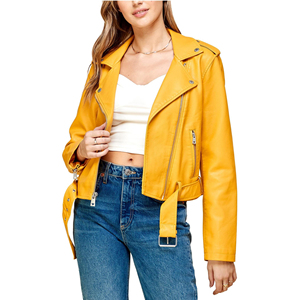 New High Quality Women's Thick Genuine Sheep Customized Biker Bomber <b>Jacket</b> Winter Autumn Stand Collar Dyed Silk Lining Quick - Product Image 2