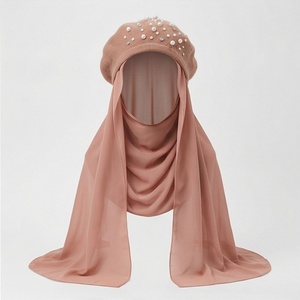 Pañuelo Hijab Musulmán de Gasa Burbuja de Alta Calidad en Oferta, Elegantes Chales Personalizados con Densidad de Color, Accesorios para la Cabeza de Moda Modesta y Suave de Primera Calidad - Product Image 1
