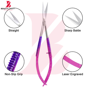 Ciseaux à ressort multi-usages en acier inoxydable avec logo personnalisé, coupe facile et fluide, durables, antidérapants, pour salon et usage domestique - Product Image 5