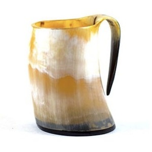 Natural Handmade Buffalo Horn Drinking Mug Coffee Mug and decorative mug with handle and a Short glass also - Product Image 1