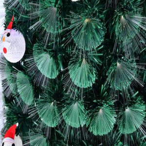 Albero di Natale in Fibra Ottica Pre-Illuminato da 6 Piedi, Albero Artificiale Realistico con LED Multicolore, Stella sulla Cima e Fiocchi di Neve per le Festività - Product Image 6