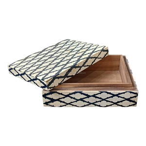 Boîte de rangement moderne de luxe faite à la main avec incrustations en os, écologique, organisateur de bijoux décoratif pour la décoration de salon et de la maison - Product Image 2