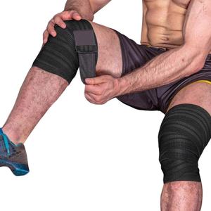 Genouillères élastiques robustes Powerlifting couleur personnalisée 78 pouces de longueur haltérophilie genouillères unisexe Fitness soutien du genou - Product Image 6