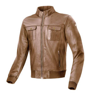 High Quality Customized Logo Stand Collar Front Leather Winter <b>Jacket</b> for Men <b>Sheepskin</b> Waterproof & Breathable - Product Image 1