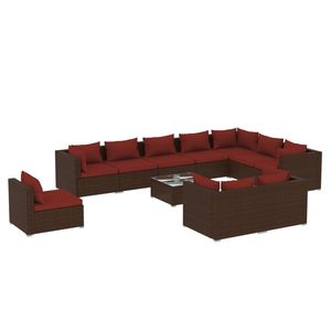 Conjunto de Muebles de Jardín en Color Marrón y Rojo Canela - Product Image 2