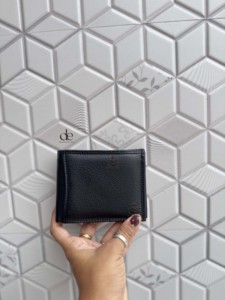 Latest Arrival Genuine Leather <b>Wallet</b> Slim <b>Wallet</b> Unisex Fold Closure <b>Black</b> Colour Credit Card Cash Holder Gift <b>for</b> Him Daily - Product Image 5