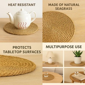 Top Selling Handmade Seagrass Placemats Set of 2 for Dining Room Kitchen and Home Decoration Available for Worldwide Supply - Product Image 5