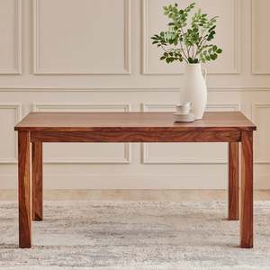 Modern Solid Teak <b>Wooden</b> Rectangle <b>Dining</b> <b>Table</b> <b>Rustic</b> Design Stable Home Furniture 4 Seater - Product Image 3