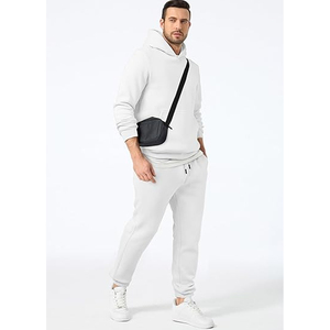 Mens Cotton Athletic Tracksuit Outfit <b>Set</b> Jogger Pants Hooded Sweatshirt Daily Comfort Wear Style - Product Image 3