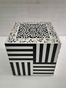 ILAHI's Bone Inlay <b>Table</b> Modern Design Agate Detailing <b>Storage</b> Portable Home Furniture - Product Image 5