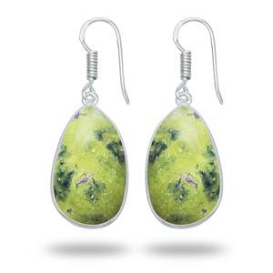 Natural Wholesale Atlantasite Silver Plated Brass <b>Cute</b> Luxury <b>Earrings</b> for Party Minimalist Gemstone Dangle <b>Earrings</b> - Product Image 6
