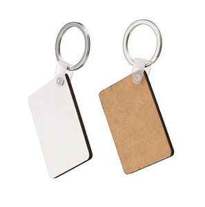 Best Quality Eco-Friendly MDF <b>Keyring</b> Custom Logo Trendy Designed Double Side Embossing Blank Most Selling Custom Promotion - Product Image 1