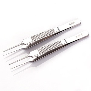 Pinzas Quirúrgicas Manuales de Acero Inoxidable Ametrina de 10 cm, Juego de Instrumentos Dentales con Modelos de Dientes de 0.6, 0.4 y 0.8 mm, AS-786 - Product Image 1